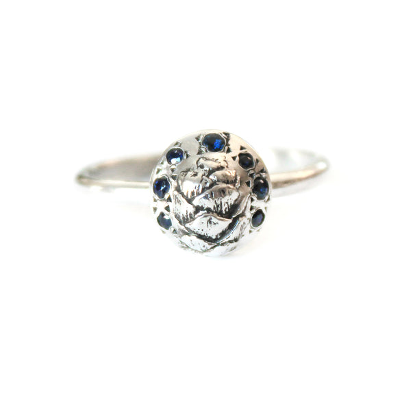 Sapphire Pine Cone Ring